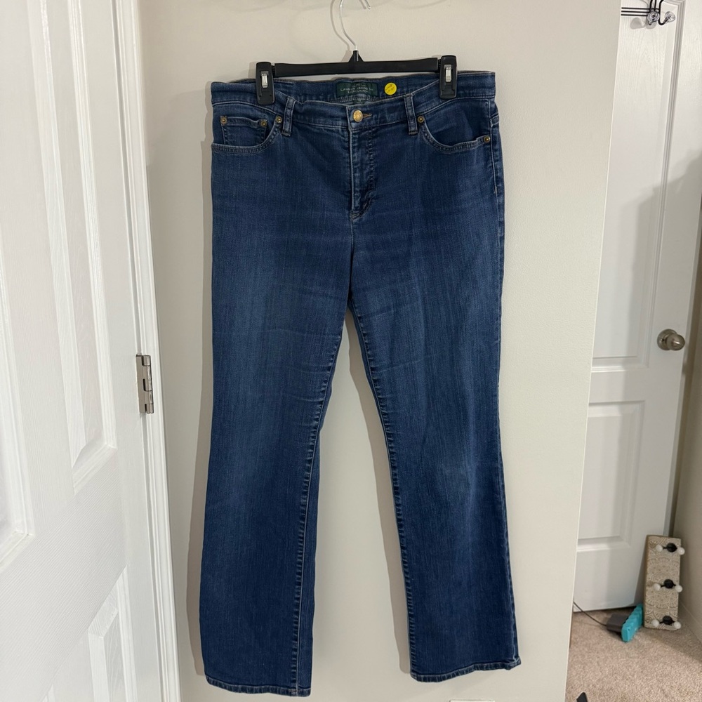 Lauren Ralph Lauren Dark Blue Straight Leg Jeans Size 14 with 31” inseam